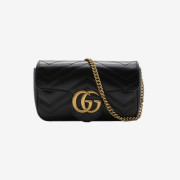 4위 [가수 아이유] GUCCI 구찌 마몬트 마틀라세 백 화이트,블랙 & 미니,스몰,미디움 443497