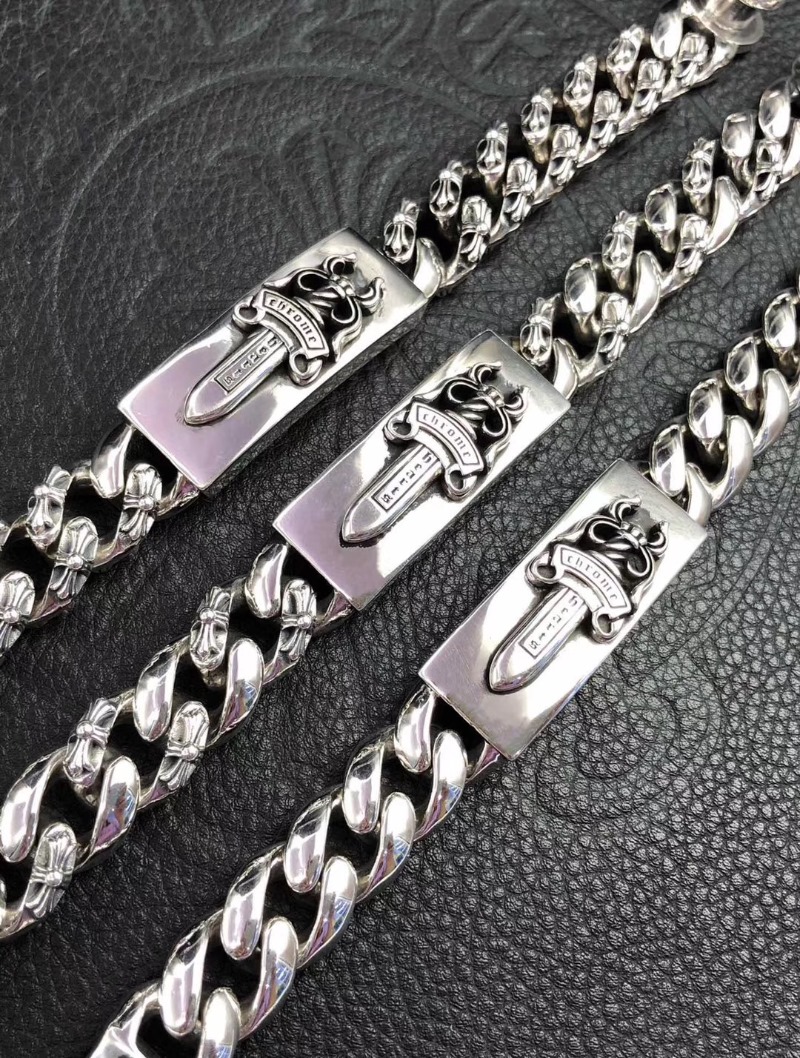  Chrome Hearts 크롬하츠 925실버 대거 남녀 팔찌 3디자인(폭15mm)