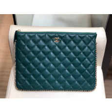 Chanel 2020 Leather Clutch Bag,28CM - 샤넬 2020 레더 클러치백,CHAB1238,28CM,그린