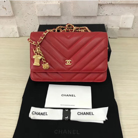 [CHANEL]샤넬 쉐브론 WOC A33814-12