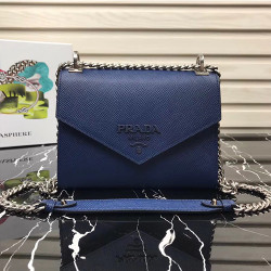 [PRADA]프라다 모노크롬 사피아노 레더백 1BD127-3