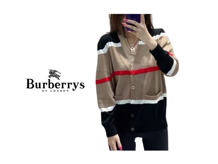 BURBERRY 버버리 라인 니트 가디건