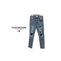 Thom Browne 톰브라운  디스트로이드 슬림 청바지