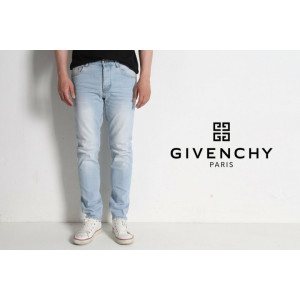 GIVENCHY 지방시 스타 레더패치 연청 슬림진