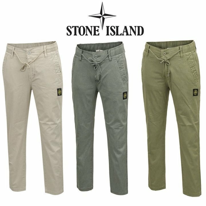 Stone Island 스톤아일랜드 반밴딩 사각패치 스판 팬츠