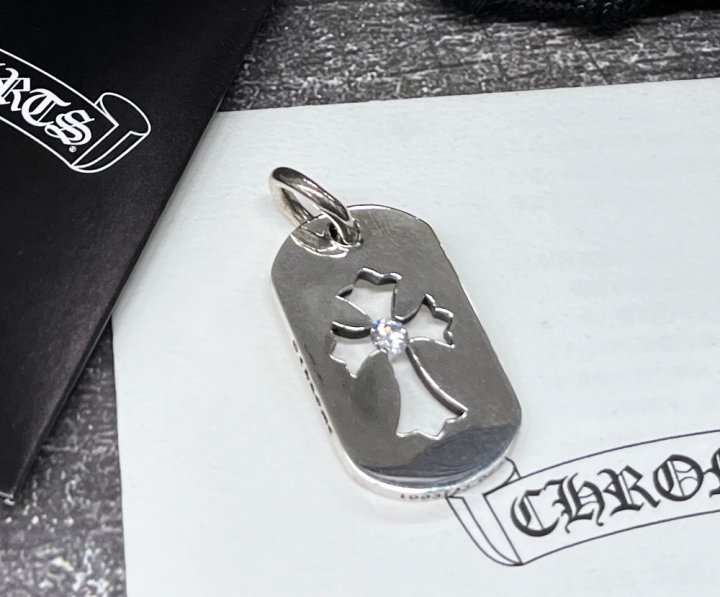 Chrome Hearts 크롬하츠 CH PLUS CROSS DOGTAG 센터 다이아 팬던트 silver.925 [1:1제작] 남녀공용