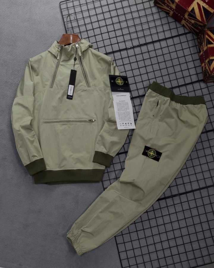 Stone Island 스톤아일랜드 투웨이 지퍼 아노락 트레이닝 셋트