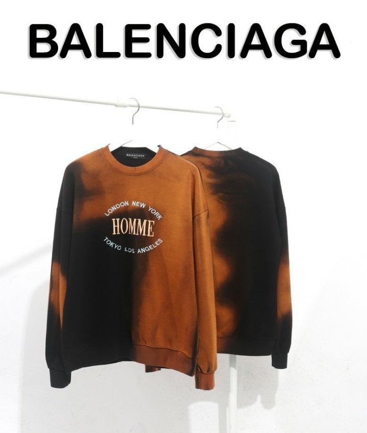 BALENCIAGA 발렌시아가 런웨이 블리치드 커플 맨투맨