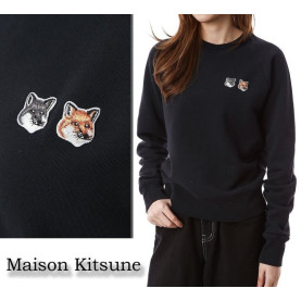 Maison Kitsune 메종키츠네 더블폭스 패치 (이지아) 커플 맨투맨