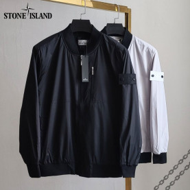 Stone Island 스톤아일랜드 흑백와펜 절개 블루종