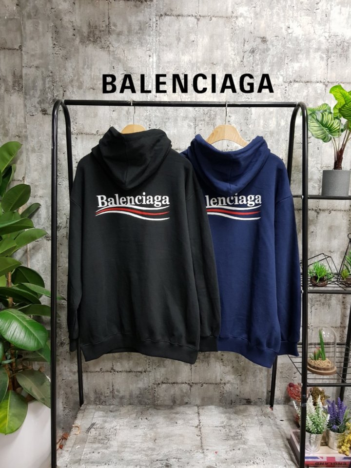 BALENCIAGA 발렌시아가 웨이브로고 후드