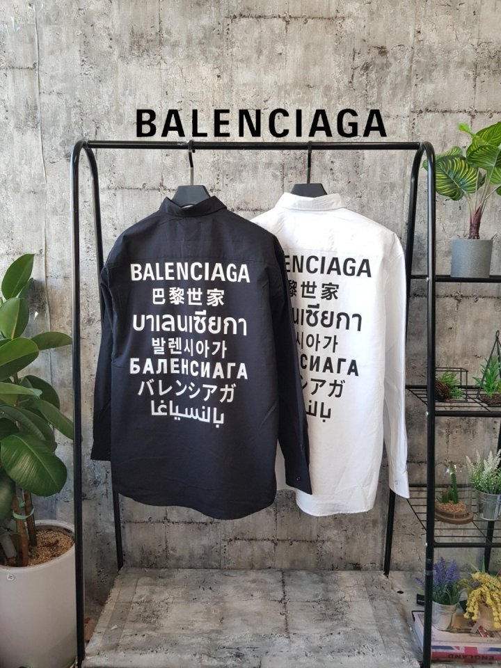 BALENCIAGA 발렌시아가 멀티로고 셔츠