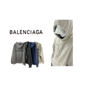 BALENCIAGA 발렌시아가 백로고 오버핏 피그먼트 후드 (남녀공용)