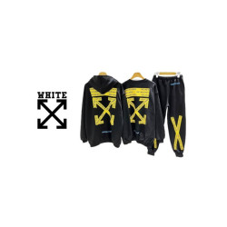 Off-White 오프화이트 크로스 후드&맨투맨&바지 세트