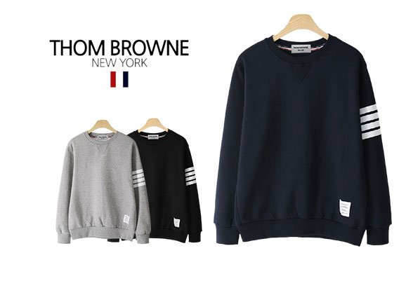 Thom Browne   톰브라운 사선완장 맨투맨