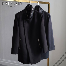 Balmain 발망 넥라인 지퍼 코트