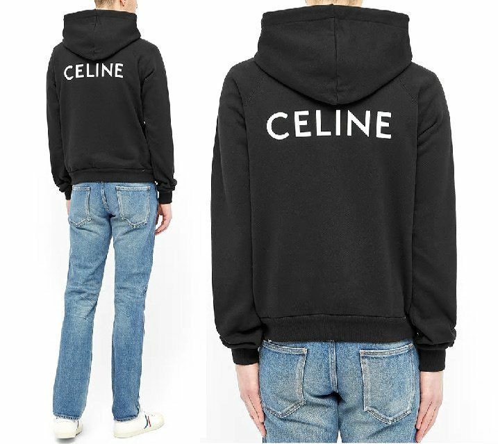 CELINE 셀린느 백로고 네임 커플후드티셔츠