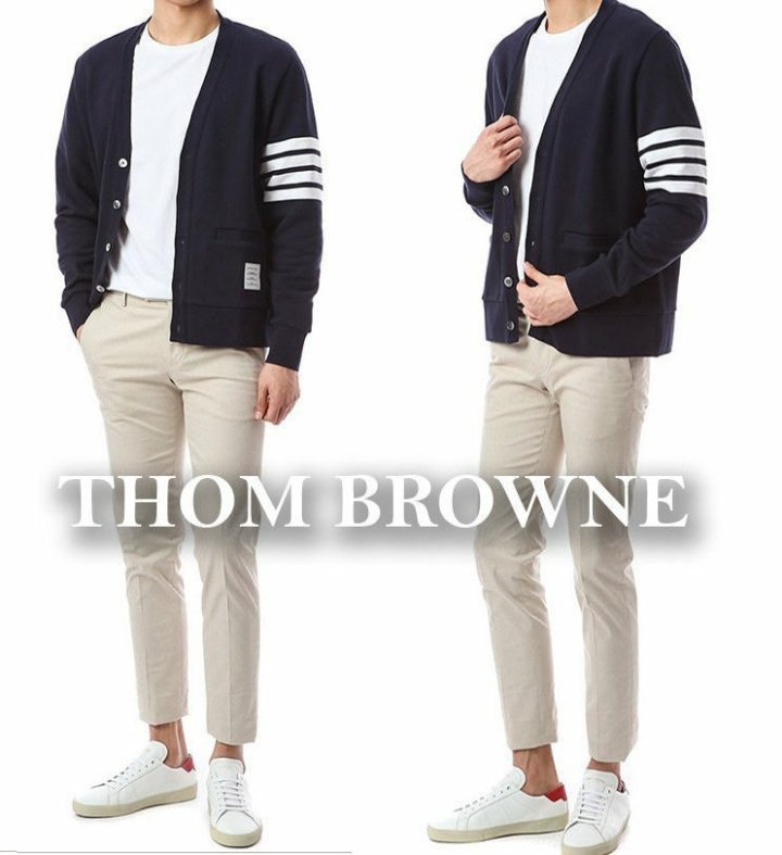 Thom Browne   최신상 톰브라운 클래식 사선완장 커플 가디건