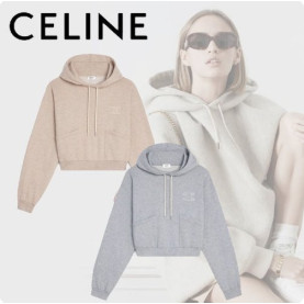 CELINE 셀린느 크롭 후드 셔츠 와일드 셋업