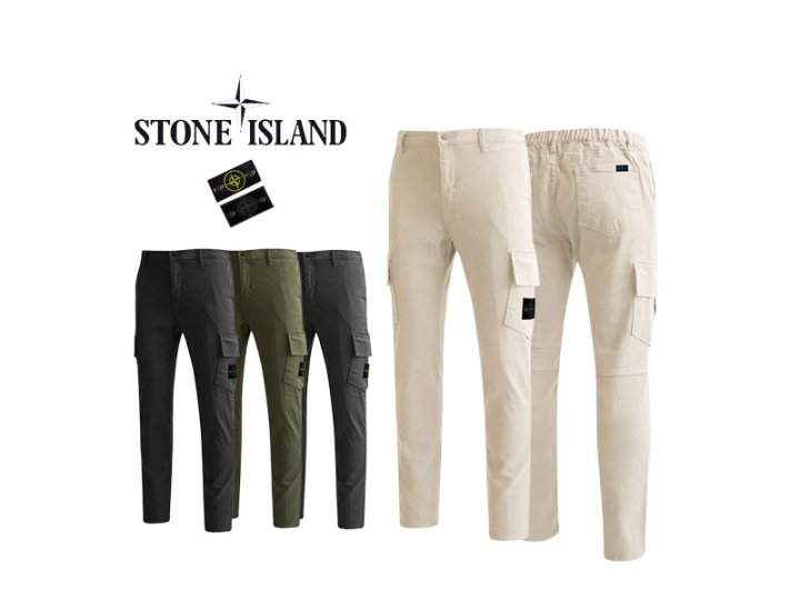 Stone Island 스톤아일랜드 뒤포인트 반밴딩 카고 팬츠 (와펜2종)