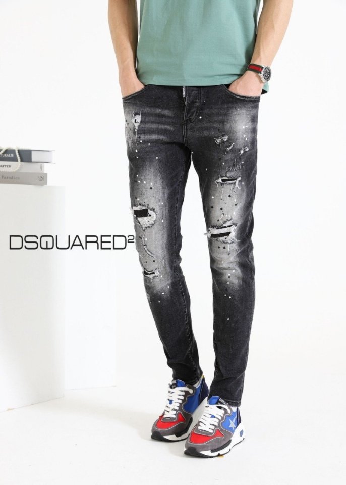 Dsquared2   디스퀘어드 페인팅 블랙워싱 진