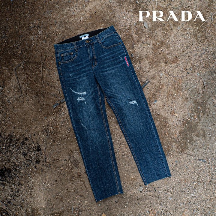 Prada 프라다 진청 데미지구제  데님