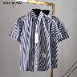 Thom Browne 톰브라운 히든삼선 스트라이프 반팔 셔츠