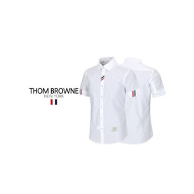 Thom Browne 톰브라운  슬림핏 포인트 반팔셔츠