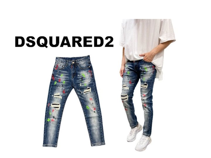 Dsquared2 디스퀘어드2 덧뎀 페인팅 청바지