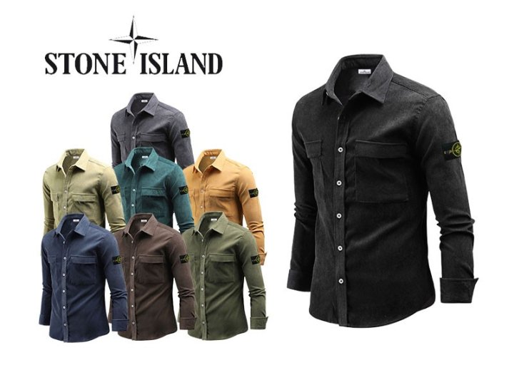 Stone Island 스톤아일랜드 코듀로이 셔츠 (세미루즈핏)