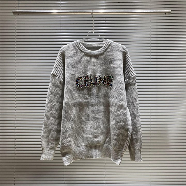 CELINE 셀린느 크리스탈 로고 니트