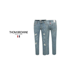 Thom Browne 톰브라운 구제 세미일자 테이퍼드 청바지