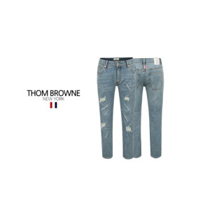 Thom Browne 톰브라운 구제 세미일자 테이퍼드 청바지