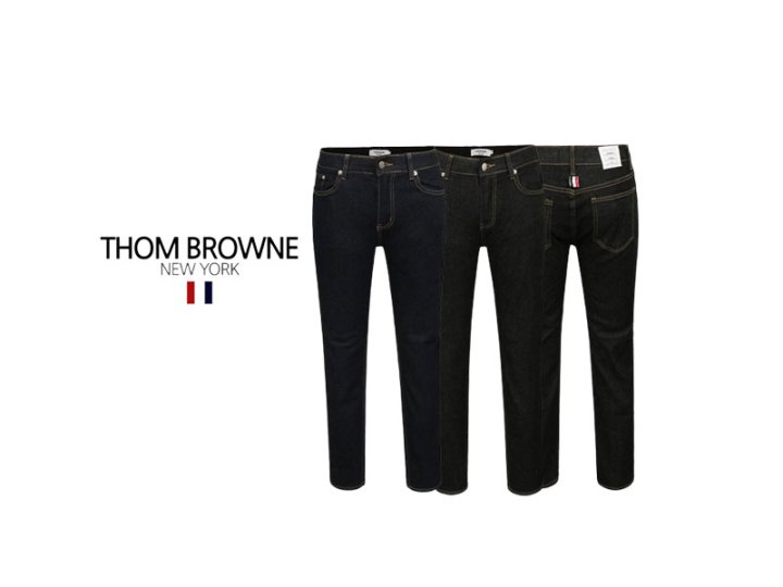 Thom Browne 톰브라운 슬림일자 생지 데님