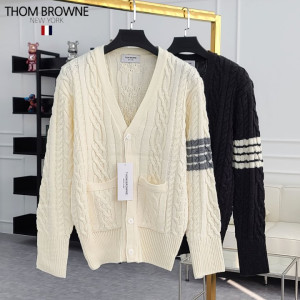 Thom Browne 톰브라운 사선완장 아란 케이블 가디건