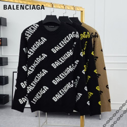 BALENCIAGA 발렌시아가 사선로고 라운드 니트