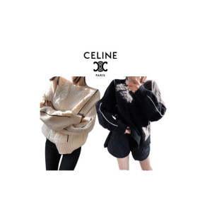 CELINE 셀린느 믹싱 꽈배기 라인 니트