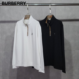 Burberry 버버리 자수 지퍼넥 긴팔티