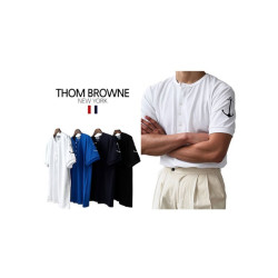 Thom Browne 톰브라운 PK 헨리넥 반팔 (앵커자수)