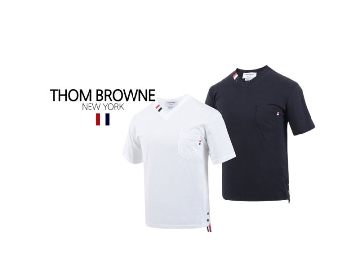 Thom Browne 톰브라운 포켓 브이넥 반팔