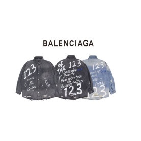 BALENCIAGA 발렌시아가 페인팅 빈티지 청남방