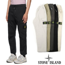 STONE ISLAND. 스톤아일랜드 24SS 코튼 와팬 카고 슬림진