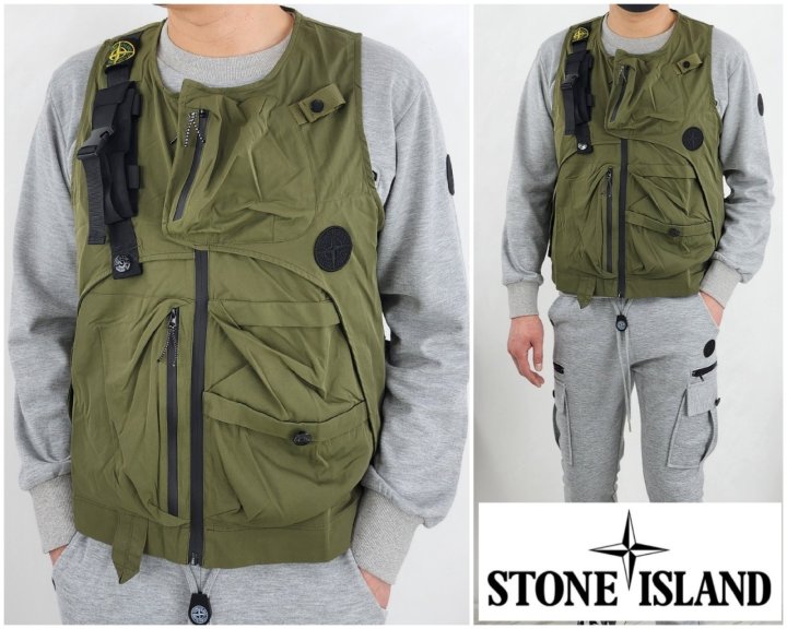 Stone Island  스톤아일랜드 가먼트 클랩스 베스트