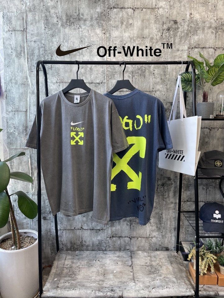 Off-White  오프화이트X나이키  LOGO 피그먼트티