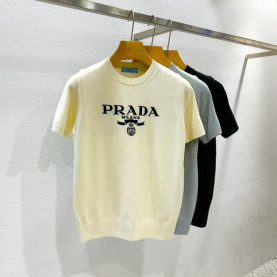 PRADA 프라다 인타샤 반팔 니트