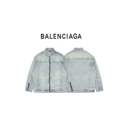 BALENCIAGA 발렌시아가 워싱 빈티지 차이나넥 청자켓