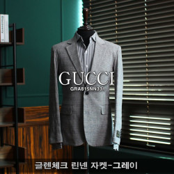 GUCCI 구찌 글렌체크 린넨 자켓