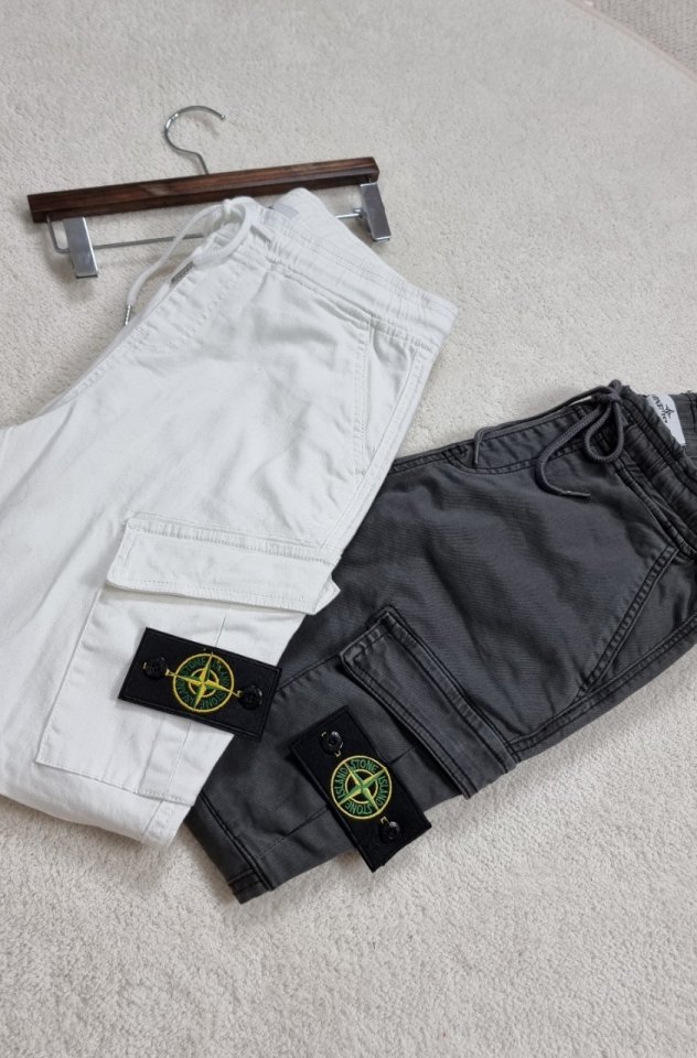 Stone Island  스톤아일랜드 워싱 카고 밴딩조거팬츠