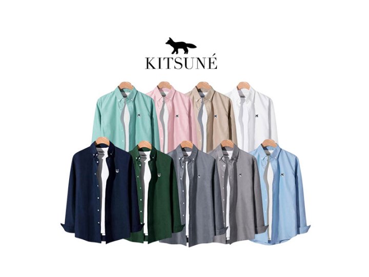 Maison Kitsune 메종키츠네 그레이폭스 옥스포드 셔츠