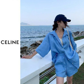 CELINE 셀린느 파스텔 반바지 투피스